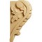 Ekena Millwork 3 1/4"W x 2 3/4"D x 5"H Medium Acanthus Leaf Block Corbel, Alder CORW03X03X05BAAL - alternate 2